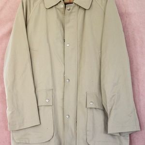 Burberry London Vintage Men's Car Coat Jacket - in Stone Tan - size L
